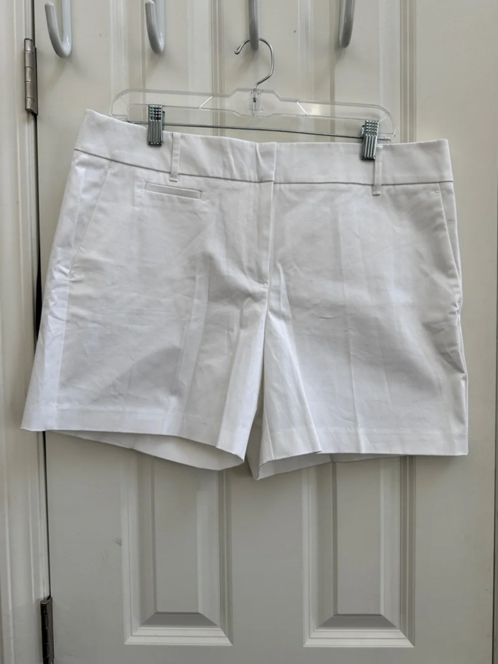 Ann Taylor White Tailored Shorts